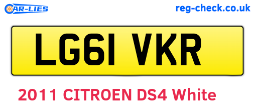 LG61VKR are the vehicle registration plates.