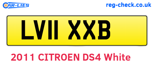 LV11XXB are the vehicle registration plates.