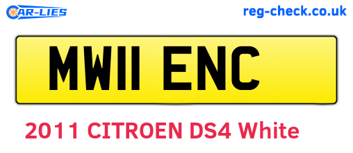 MW11ENC are the vehicle registration plates.