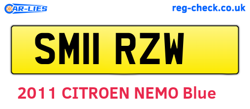 SM11RZW are the vehicle registration plates.