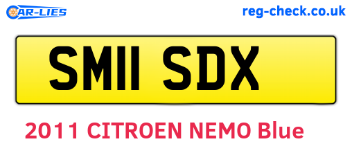 SM11SDX are the vehicle registration plates.