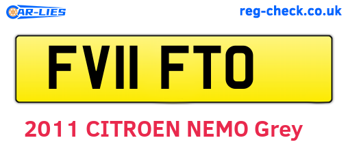 FV11FTO are the vehicle registration plates.