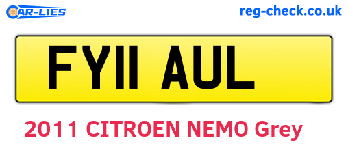 FY11AUL are the vehicle registration plates.