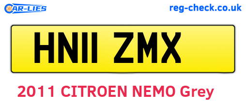 HN11ZMX are the vehicle registration plates.