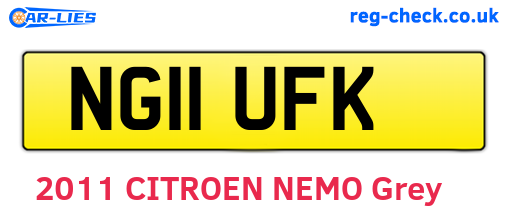 NG11UFK are the vehicle registration plates.