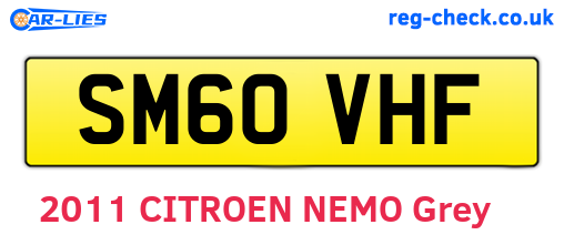 SM60VHF are the vehicle registration plates.