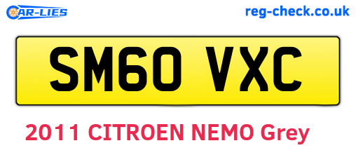 SM60VXC are the vehicle registration plates.