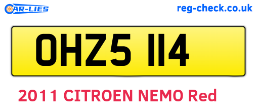 OHZ5114 are the vehicle registration plates.