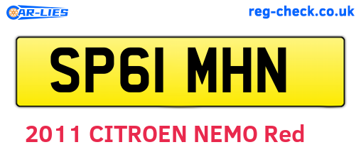 SP61MHN are the vehicle registration plates.