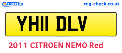 YH11DLV are the vehicle registration plates.