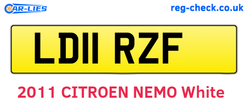LD11RZF are the vehicle registration plates.