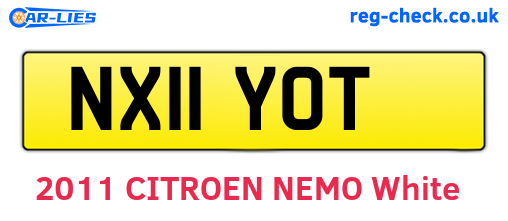 NX11YOT are the vehicle registration plates.