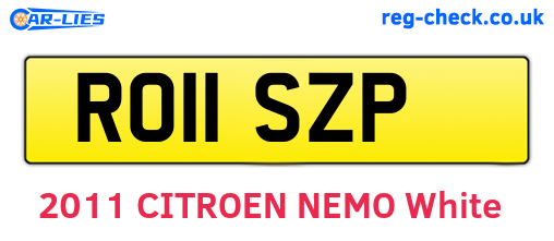 RO11SZP are the vehicle registration plates.
