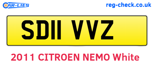 SD11VVZ are the vehicle registration plates.