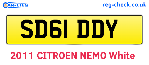 SD61DDY are the vehicle registration plates.