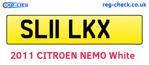 SL11LKX are the vehicle registration plates.