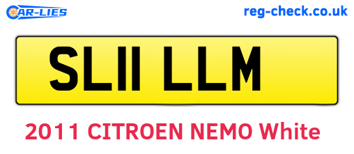 SL11LLM are the vehicle registration plates.