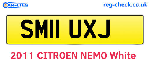 SM11UXJ are the vehicle registration plates.