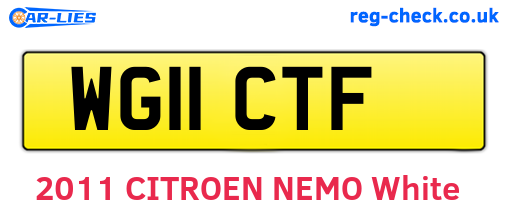 WG11CTF are the vehicle registration plates.
