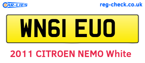 WN61EUO are the vehicle registration plates.