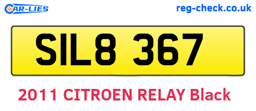 SIL8367 are the vehicle registration plates.