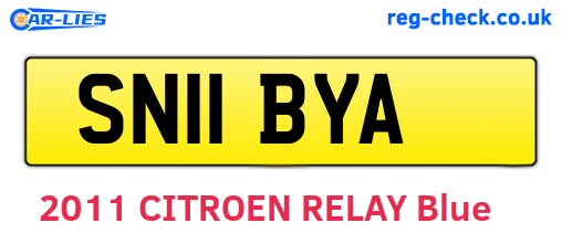 SN11BYA are the vehicle registration plates.