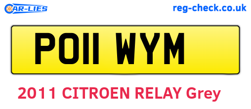 PO11WYM are the vehicle registration plates.