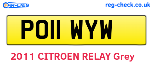 PO11WYW are the vehicle registration plates.