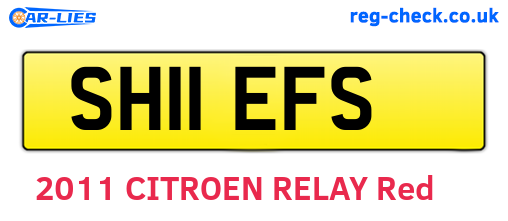 SH11EFS are the vehicle registration plates.