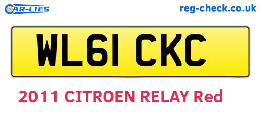 WL61CKC are the vehicle registration plates.