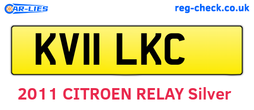 KV11LKC are the vehicle registration plates.