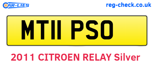 MT11PSO are the vehicle registration plates.