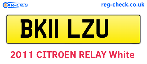 BK11LZU are the vehicle registration plates.