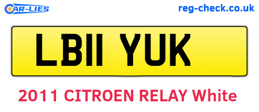 LB11YUK are the vehicle registration plates.