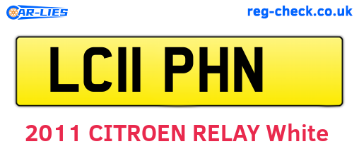 LC11PHN are the vehicle registration plates.