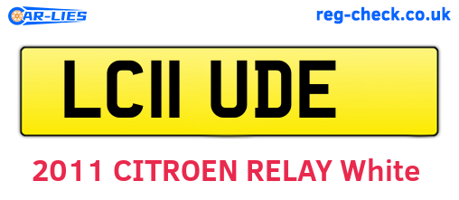 LC11UDE are the vehicle registration plates.