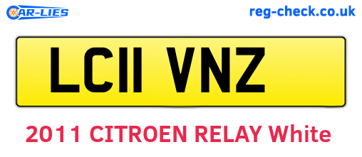 LC11VNZ are the vehicle registration plates.