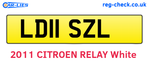LD11SZL are the vehicle registration plates.
