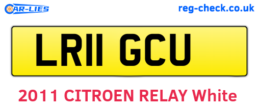 LR11GCU are the vehicle registration plates.