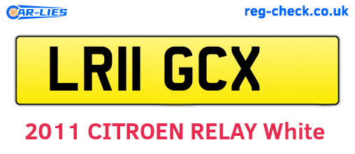 LR11GCX are the vehicle registration plates.