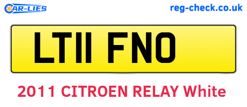 LT11FNO are the vehicle registration plates.