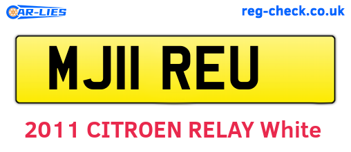 MJ11REU are the vehicle registration plates.