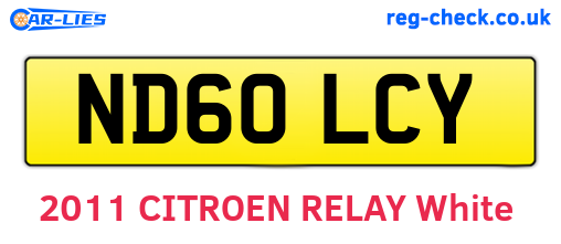 ND60LCY are the vehicle registration plates.