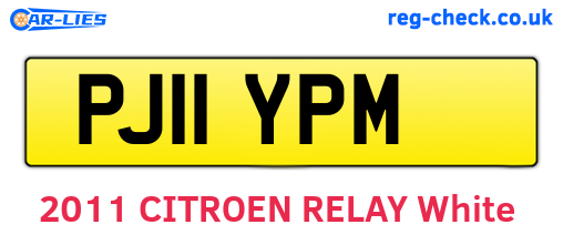 PJ11YPM are the vehicle registration plates.