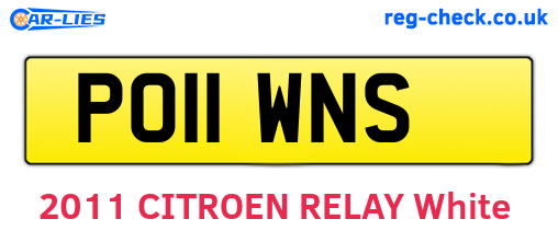 PO11WNS are the vehicle registration plates.