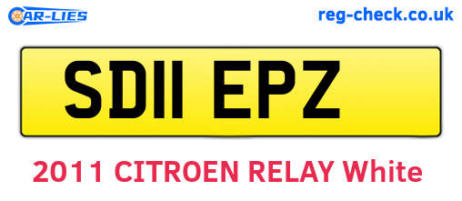 SD11EPZ are the vehicle registration plates.