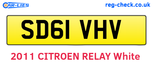 SD61VHV are the vehicle registration plates.