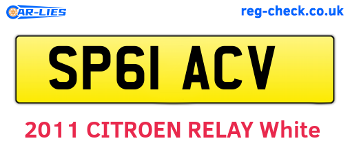 SP61ACV are the vehicle registration plates.