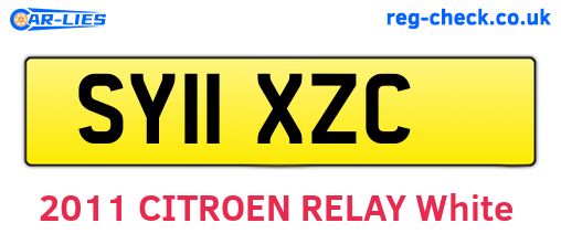 SY11XZC are the vehicle registration plates.