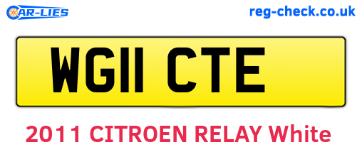 WG11CTE are the vehicle registration plates.
